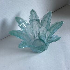 Murano flower bowl art glass